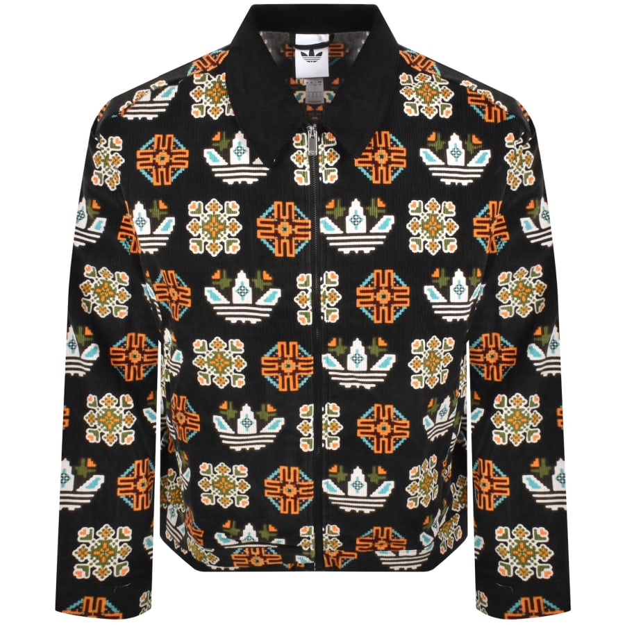 adidas Originals Monogram Corduroy Jacket Black | Mainline